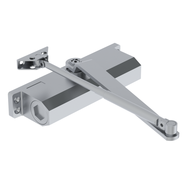 Hager Manual Hydraulic Hager Door Coordinators and Closers Surface Door Closer Heavy Duty Aluminum 5400-MLT ALM